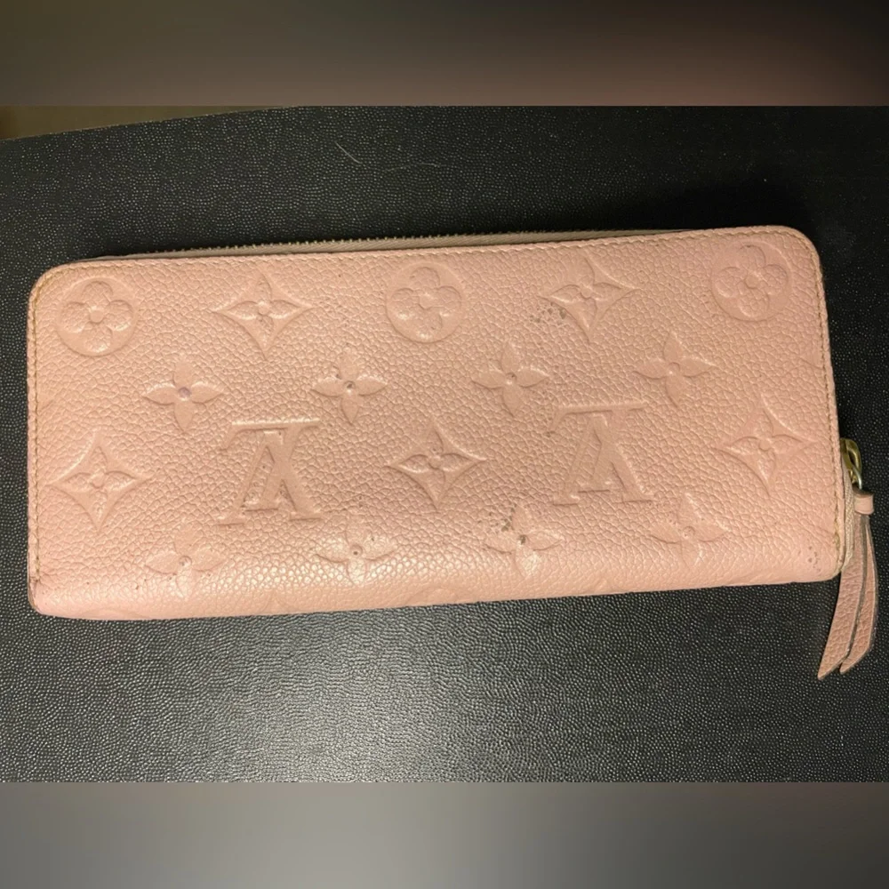 Louis Vuitton Monogram Empreinte Zippy Wallet Limited Edition Rose Poudre Pink